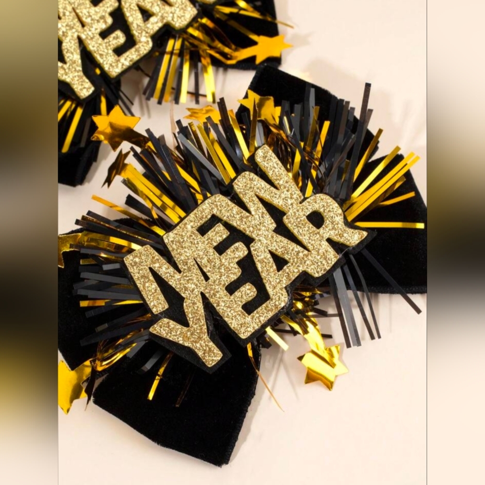 2PC Set of New Year's Bow Clips